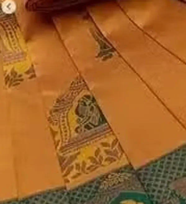 Beautiful_Art_Silk_Jacquard_Border_Palakhi_design_Saree_With_Unstitched_Running_Blouse_For_Women_Wedding_Wear_Party