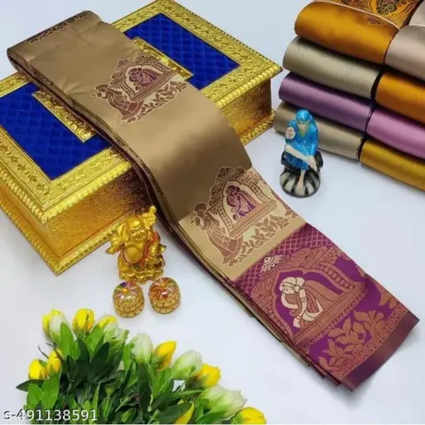 Beautiful_Art_Silk_Jacquard_Border_Palakhi_design_Saree_With_Unstitched_Running_Blouse_For_Women_Wedding_Wear_Party