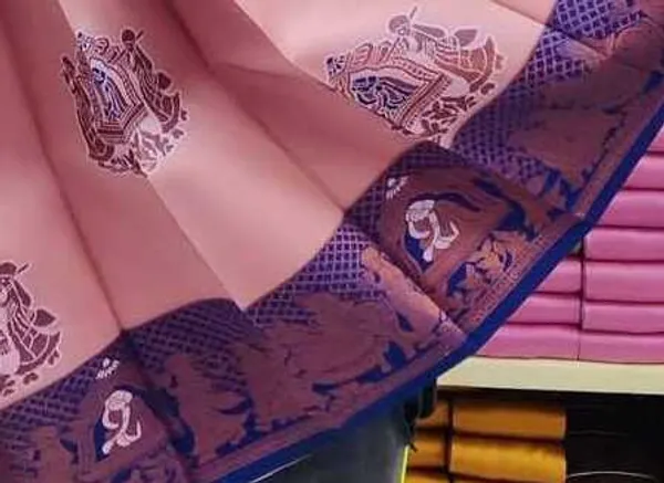 Beautiful_Art_Silk_Jacquard_Border_Palakhi_design_Saree_With_Unstitched_Running_Blouse_For_Women_Wedding_Wear_Party