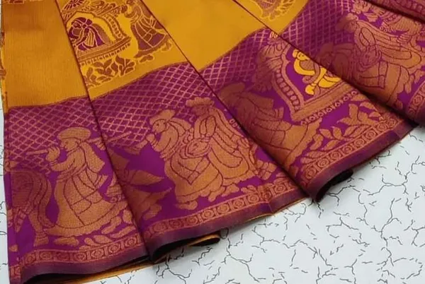 Beautiful_Art_Silk_Jacquard_Border_Palakhi_design_Saree_With_Unstitched_Running_Blouse_For_Women_Wedding_Wear_Party