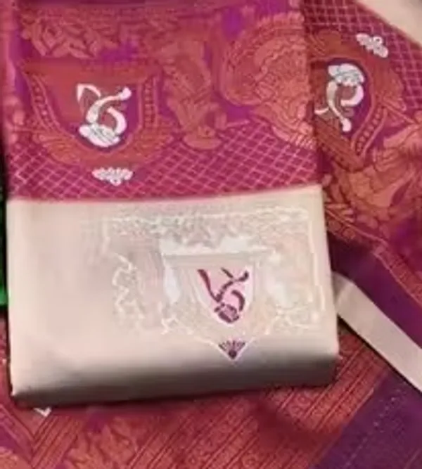 Beautiful_Art_Silk_Jacquard_Border_Palakhi_design_Saree_With_Unstitched_Running_Blouse_For_Women_Wedding_Wear_Party