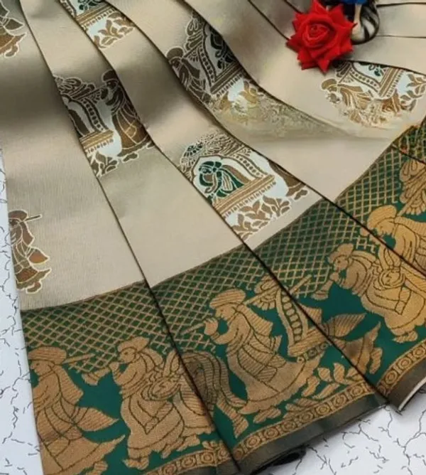 Beautiful_Art_Silk_Jacquard_Border_Palakhi_design_Saree_With_Unstitched_Running_Blouse_For_Women_Wedding_Wear_Party