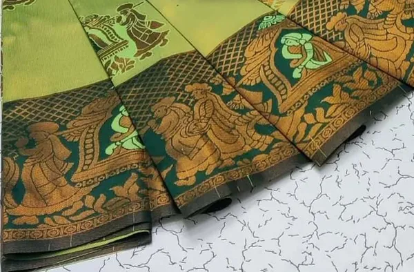 Beautiful_Art_Silk_Jacquard_Border_Palakhi_design_Saree_With_Unstitched_Running_Blouse_For_Women_Wedding_Wear_Party