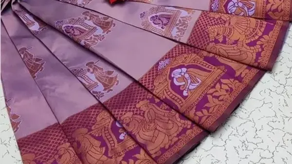 Beautiful_Art_Silk_Jacquard_Border_Palakhi_design_Saree_With_Unstitched_Running_Blouse_For_Women_Wedding_Wear_Party