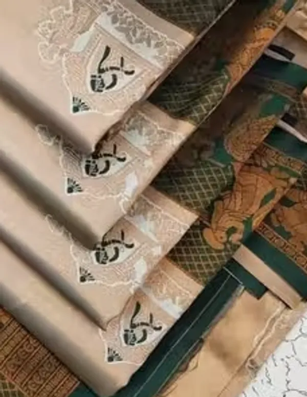 Beautiful_Art_Silk_Jacquard_Border_Palakhi_design_Saree_With_Unstitched_Running_Blouse_For_Women_Wedding_Wear_Party