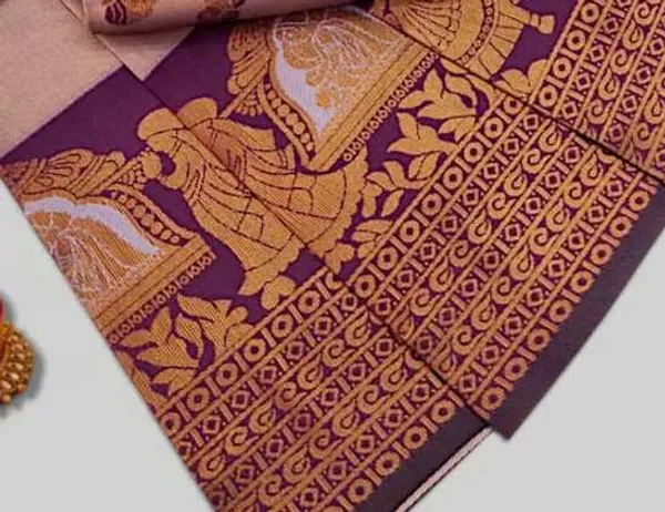 Beautiful_Art_Silk_Jacquard_Border_varmala_design_Saree_With_Unstitched_Running_Blouse_For_Women_Wedding_Wear_Party