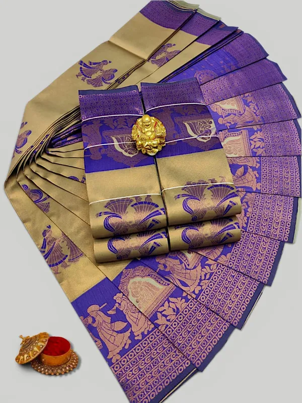 Beautiful_Art_Silk_Jacquard_Border_varmala_design_Saree_With_Unstitched_Running_Blouse_For_Women_Wedding_Wear_Party