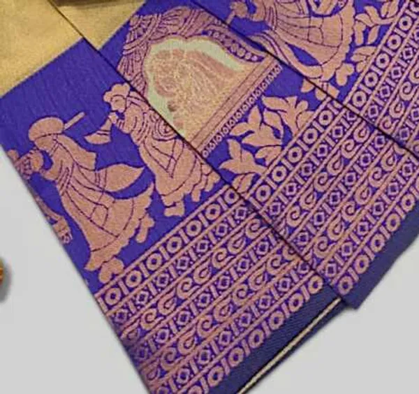 Beautiful_Art_Silk_Jacquard_Border_varmala_design_Saree_With_Unstitched_Running_Blouse_For_Women_Wedding_Wear_Party