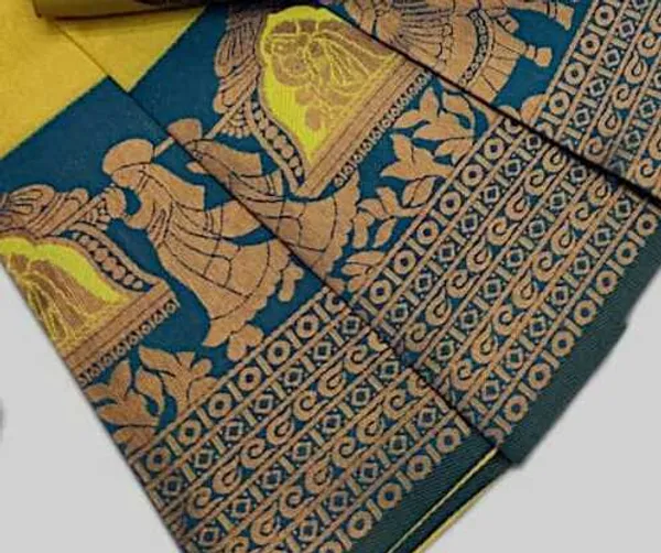 Beautiful_Art_Silk_Jacquard_Border_varmala_design_Saree_With_Unstitched_Running_Blouse_For_Women_Wedding_Wear_Party