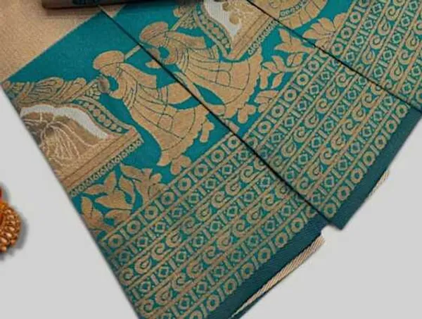 Beautiful_Art_Silk_Jacquard_Border_varmala_design_Saree_With_Unstitched_Running_Blouse_For_Women_Wedding_Wear_Party