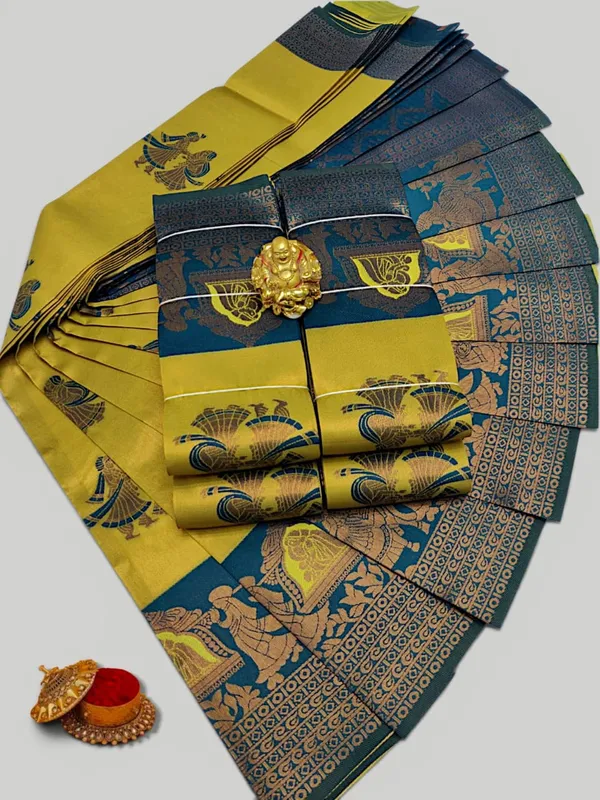 Beautiful_Art_Silk_Jacquard_Border_varmala_design_Saree_With_Unstitched_Running_Blouse_For_Women_Wedding_Wear_Party