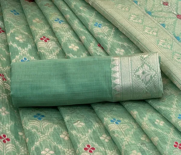 Cotton_Silk_Linen_Saree_beautifully_cotton_saree_featuring_delicate_floral_prints_and_designed_border_daily_wear,_office_Party_Wear_With_tassels_latkan_And_blouse_piece