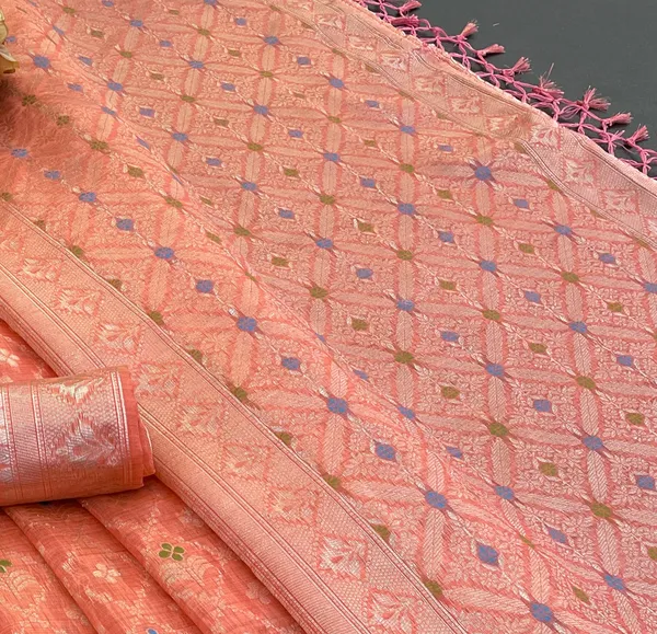 Cotton_Silk_Linen_Saree_beautifully_cotton_saree_featuring_delicate_floral_prints_and_designed_border_daily_wear,_office_Party_Wear_With_tassels_latkan_And_blouse_piece