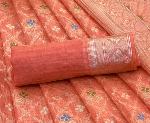 Cotton_Silk_Linen_Saree_beautifully_cotton_saree_featuring_delicate_floral_prints_and_designed_border_daily_wear,_office_Party_Wear_With_tassels_latkan_And_blouse_piece