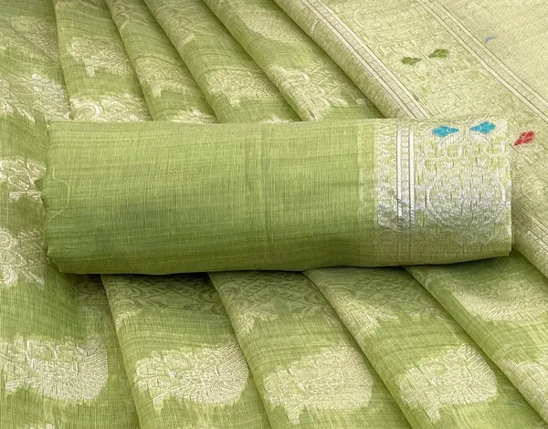 Cotton_Silk_Linen_Saree_beautifully_cotton_saree_featuring_delicate_floral_prints_and_designed_border_daily_wear,_office_Party_Wear_With_tassels_latkan_And_blouse_piece