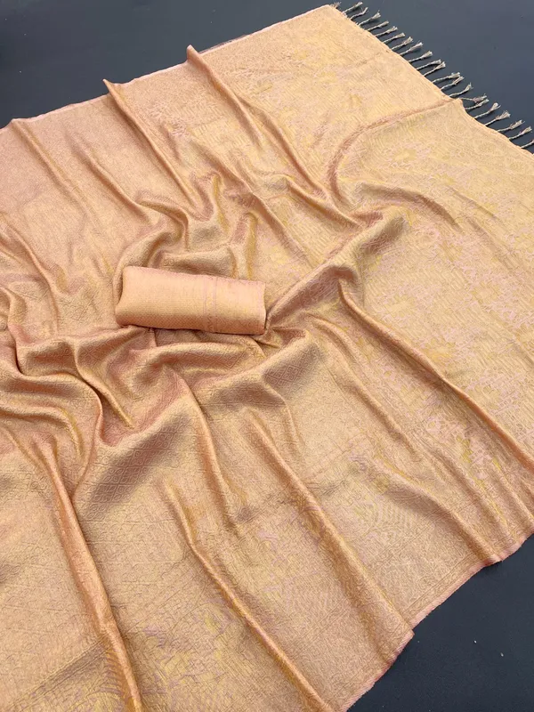 Peach_Softy_Banarasi_Saree_For_Women