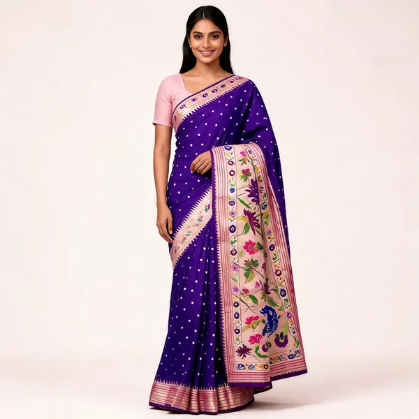 Purple_Paithani_Banarasi_Silk_Saree_For_Women