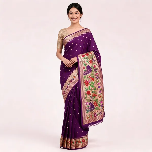 Purple_Paithani_Banarasi_Silk_Saree_For_Women