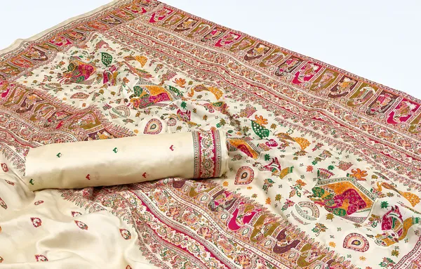 Cream_Pashmina_Soft_Kanjeevaram_Silk_Saree_For_Women