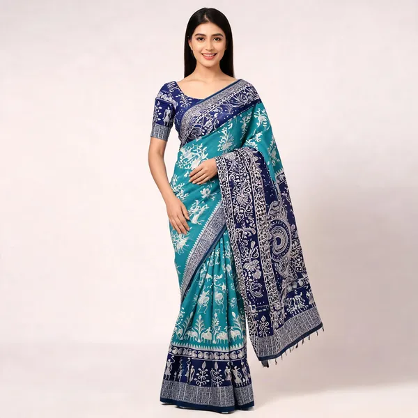 Blue_Banarasi_Art_Silk_Saree_For_Women