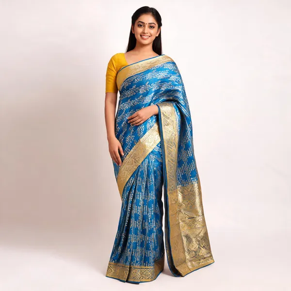 Blue_Kanjeevaram_Banarasi_Silk_Saree_For_Women