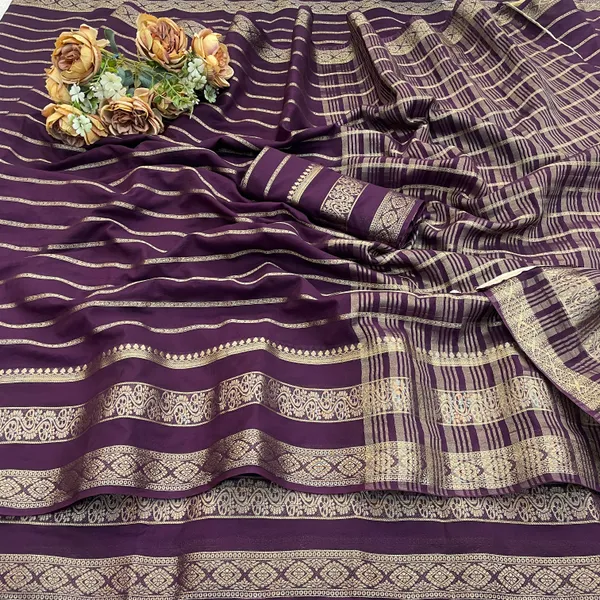 Purple_Crepe_Silk_Saree_For_Women