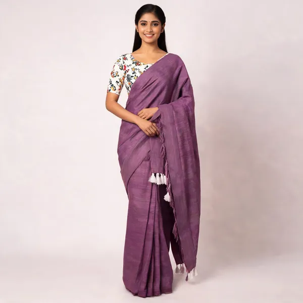 Purple_Khadi_Cotton_Saree_For_Women