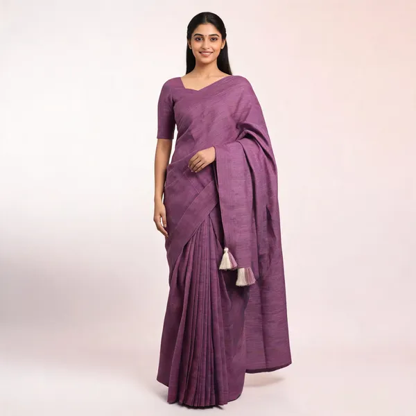 Mauve_Khadi_Cotton_Saree_For_Women