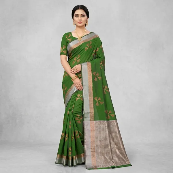 Green_Lightweight_Soft_Kanjeevaram_Silk_Saree_For_Women