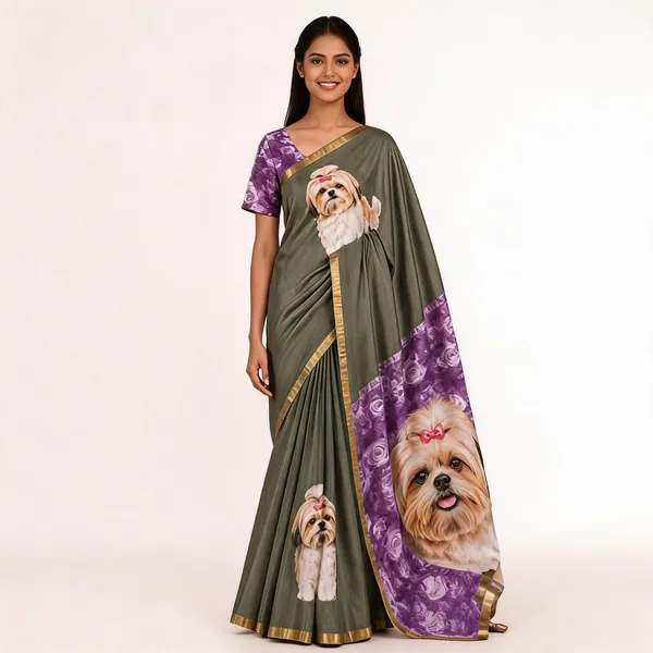 Olive_Green_Cotton_Linen_Saree_For_Women