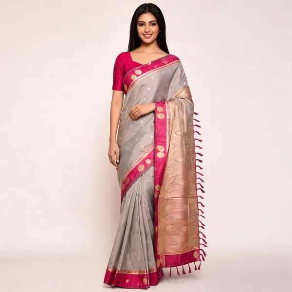 Grey_Lightweight_Soft_Kanjeevaram_Silk_Saree_For_Women