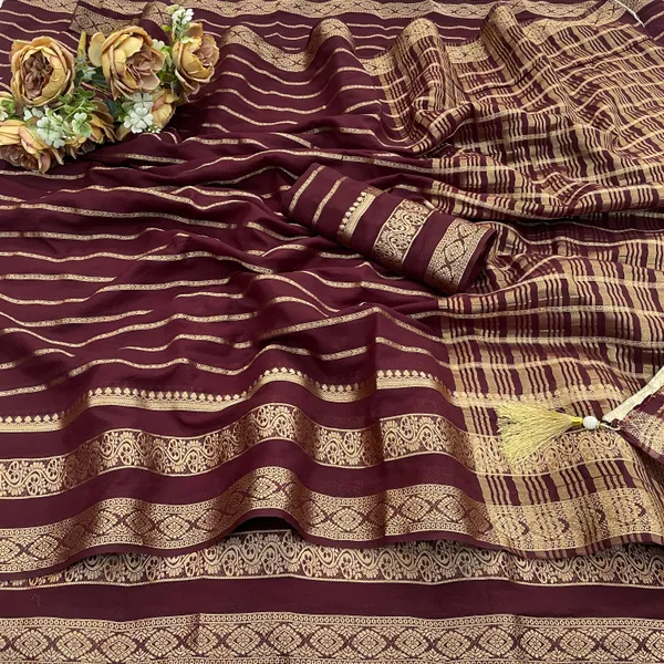 Maroon_Crepe_Silk_Saree_For_Women