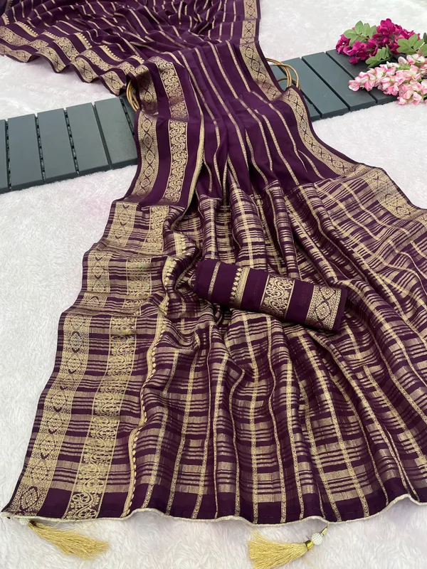 Maroon_Crepe_Silk_Saree_For_Women