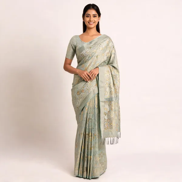 Mint_Green_Softy_Banarasi_Saree_For_Women