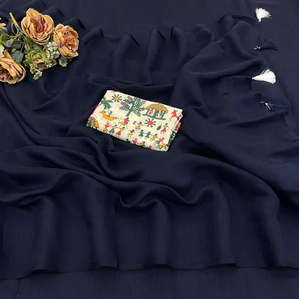 Navy_Blue_Khadi_Cotton_Saree_For_Women