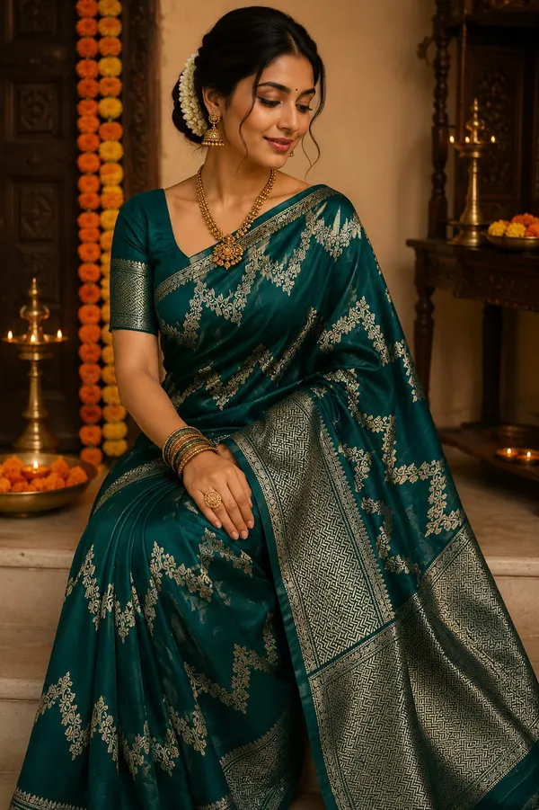 Black_Lightweight_Soft_Kanjeevaram_Silk_Saree_For_Women