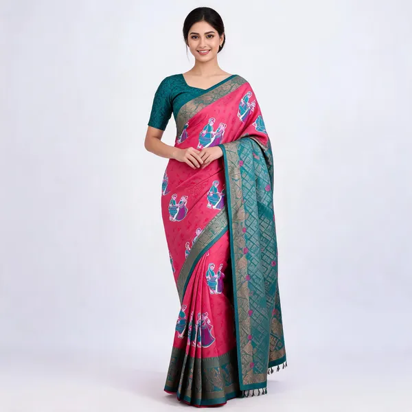 Pink_Banarasi_Art_Silk_Saree_For_Women
