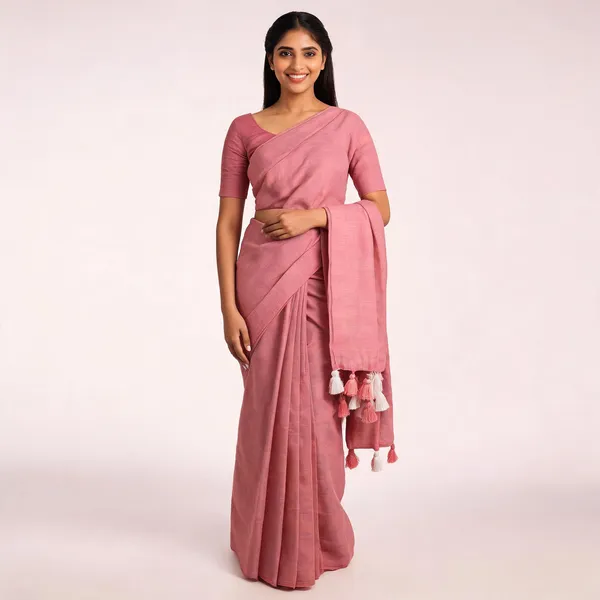 Pink_Khadi_Cotton_Saree_For_Women
