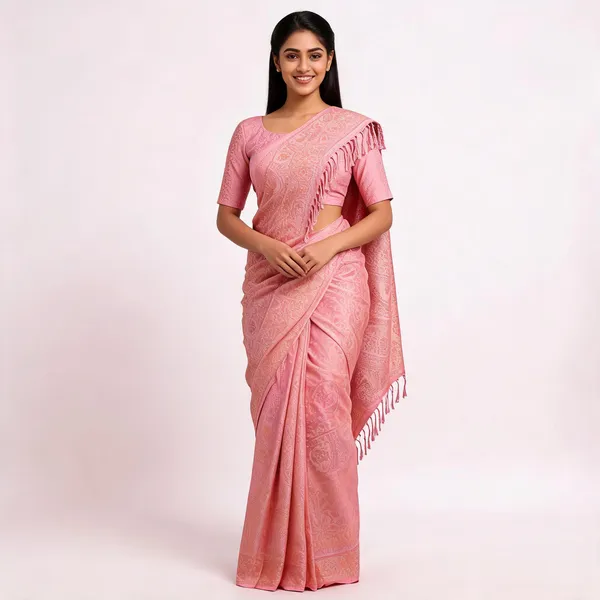 Pink_Softy_Banarasi_Saree_For_Women