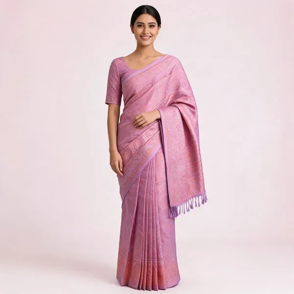 Pink_Softy_Banarasi_Saree_For_Women