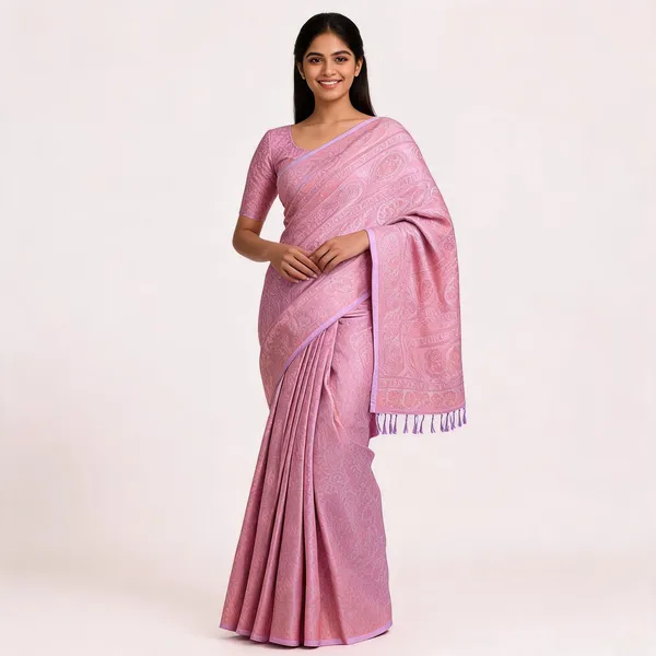 Pink_Softy_Banarasi_Saree_For_Women
