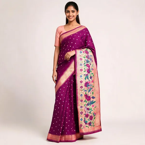 Purple_Paithani_Banarasi_Silk_Saree_For_Women