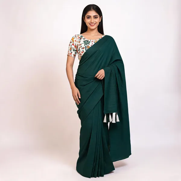 Green_Khadi_Cotton_Saree_For_Women
