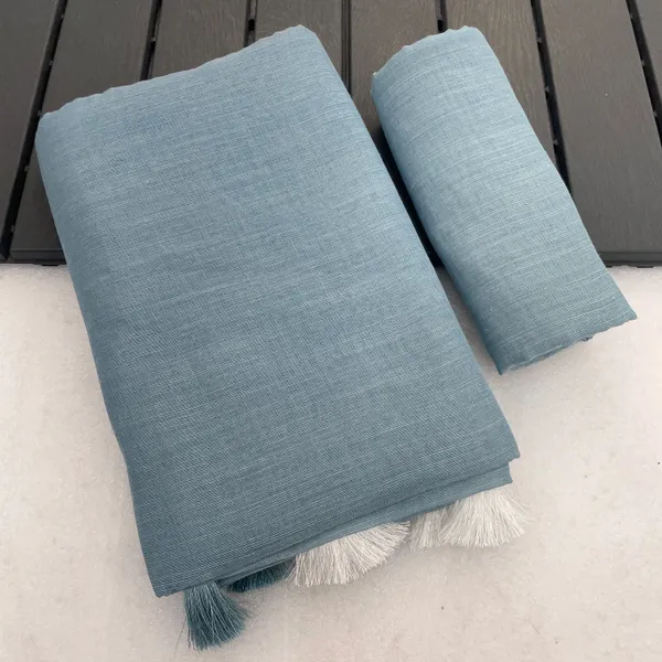 Light_Blue_Khadi_Cotton_Saree_For_Women