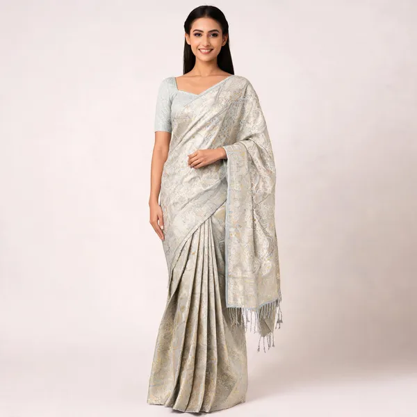 Off_White_Softy_Banarasi_Saree_For_Women