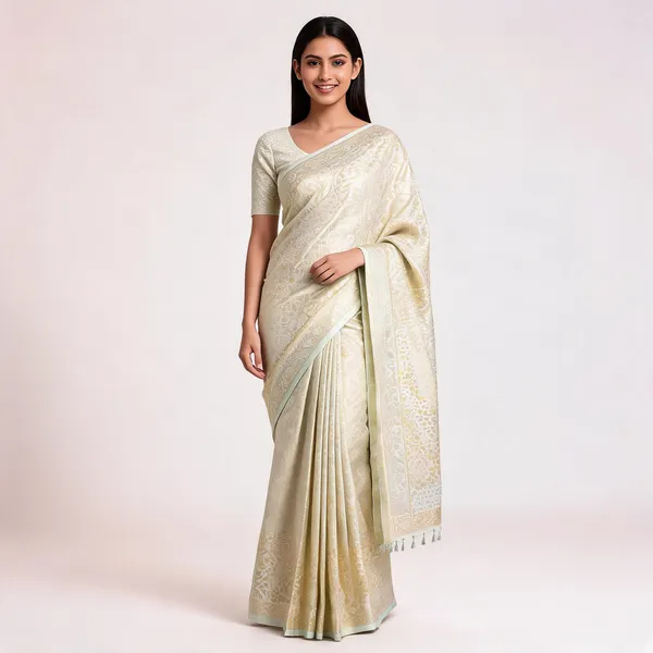 Off_White_Softy_Banarasi_Saree_For_Women