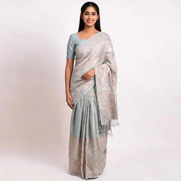 Sky_Blue_Softy_Banarasi_Saree_For_Women