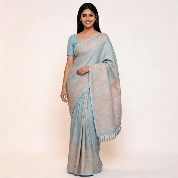 Sky_Blue_Softy_Banarasi_Saree_For_Women