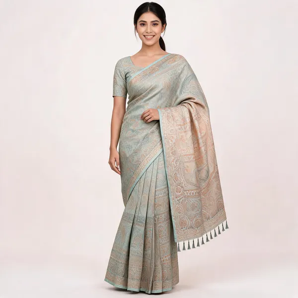 Mint_Green_Softy_Banarasi_Saree_For_Women