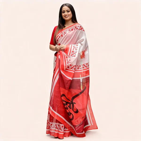 Multicolor_Cotton_Linen_Saree_For_Women